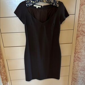 Vintage Charles Chang-Lima dark brown dress. Size 8. Made in USA.